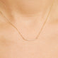 Rose Gold Tiny Pave Diamond Curve Bar Necklace