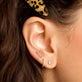 Rose Gold White Diamond Pave Huggie Earrings