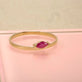 Marquise Ruby Candy Bar Ring
