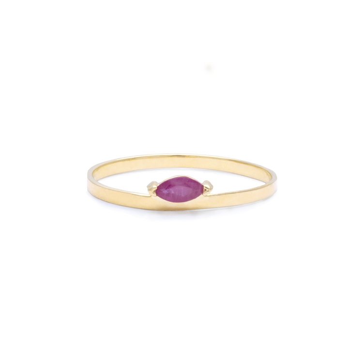 Marquise Ruby Candy Bar Ring