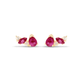 Stone and Strand 10K Yellow Gold Ruby Luxe Diamond Studs Front Image