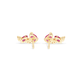 Stone and Strand 10K Yellow Gold Ruby Luxe Diamond Studs Rear Image
