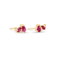 Stone and Strand 10K Yellow Gold Ruby Luxe Diamond Studs Side Image
