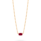 Stone and Strand 10K Yellow Gold Ruby Red Diamond Necklace Image