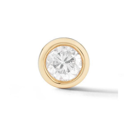 White gold bezel sales set stud earrings