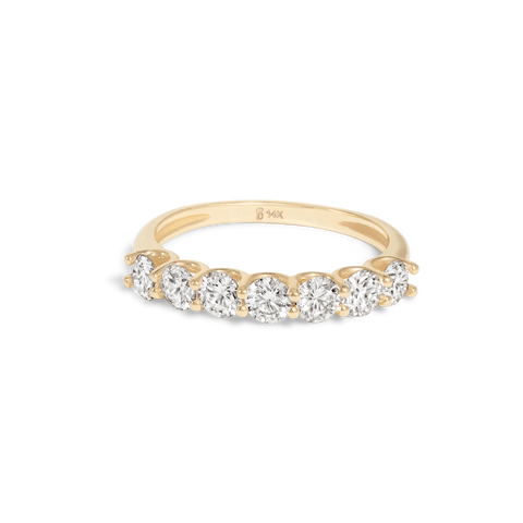 Stone and Strand 14K Yellow Gold Lucky Seven Lab-Created Diamond Band Front Image
