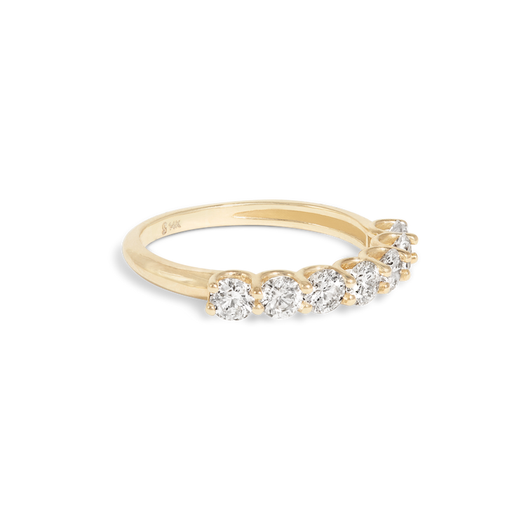 Stone and Strand 14K Yellow Gold Lucky Seven Lab-Created Diamond Band Side Image