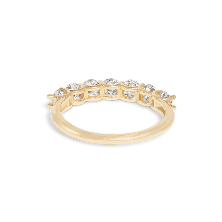 Stone and Strand 14K Yellow Gold Lucky Seven Lab-Created Diamond Band Rear Image