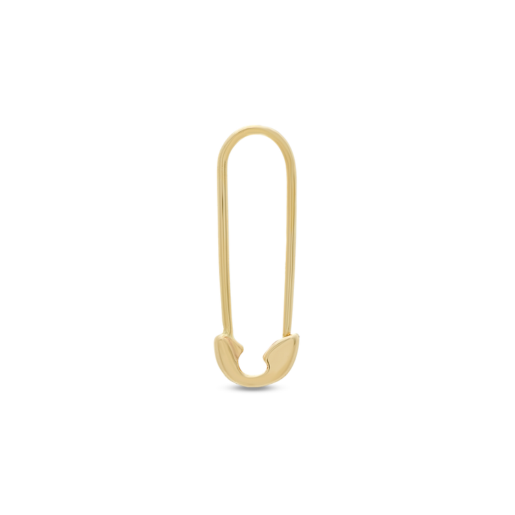 Gold Safety Pin Hoop Punk Earrings | 24jewels
