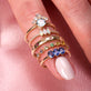 Sapphire Crowned Aquamarine Ring