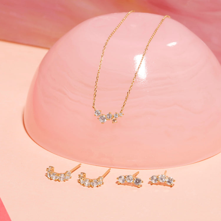 Second Hole Sapphire Shimmer Huggie