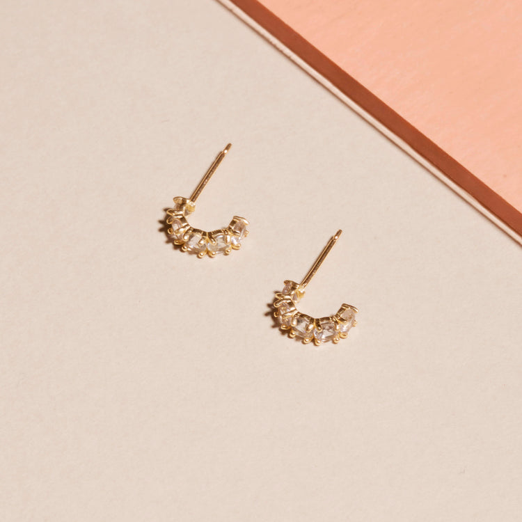 Second Hole Sapphire Shimmer Huggie