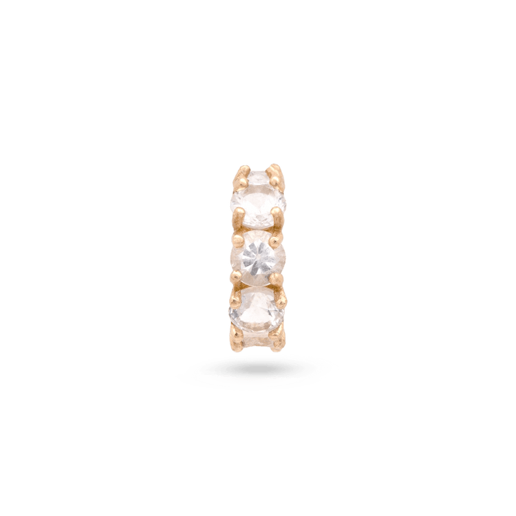 Second Hole Sapphire Shimmer Huggie