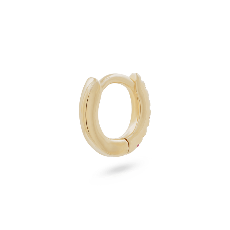 Stone and Strand 10K Yellow Gold Second Hole Teeny Unicorn Gemstone Huggie Rear Image