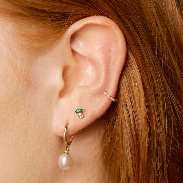 Small diamond earrings for second hole Clearance
