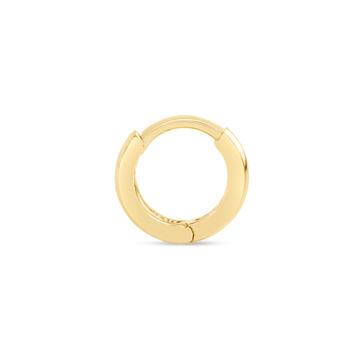 Stone and Strand 14K Yellow Gold Second Hole Teeny Gold Huggie Clicker Earring Side Image