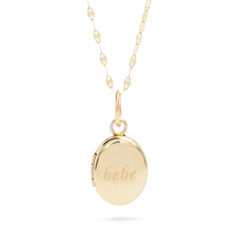 Stone and Strand 14K Yellow Gold Secret's Safe Locket Close Up Image