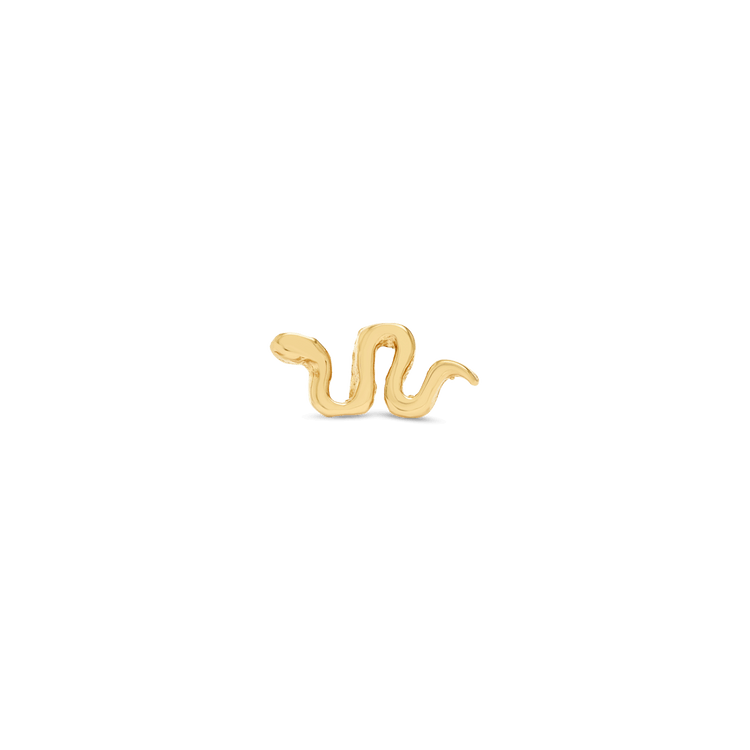 Stone and Strand 10K Yellow Gold Serpent Stud Front Image