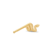 Stone and Strand 10K Yellow Gold Serpent Stud Rear Image