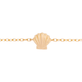 Stone and Strand 10K Yellow Gold Shell Bracelet Close Up Image