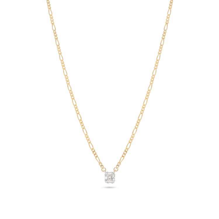 Stone and Strand 10K Yellow Gold Tiny Shield of Strength Diamond Necklace Front Image