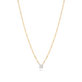 Stone and Strand 10K Yellow Gold Tiny Shield of Strength Diamond Necklace Front Image