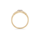 Stone and Strand 10K Yellow Gold Bold Shield of Strength Diamond Pinky Signet Image
