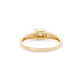 Stone and Strand 10K Yellow Gold Bold Shield of Strength Diamond Pinky Signet Rear Image