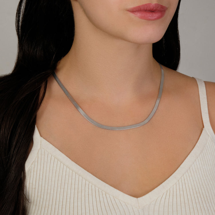 925 Sterling Silver Herringbone Necklace, Silver Choker Chain, Flex  Layering Chain, 4mm ,silver Flat Snake Chain, Italian Necklace - Etsy |  Thick silver necklace, Thick silver chains, Silver necklace simple