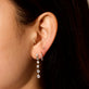 Silver White Topaz Gradient Dangle Earrings