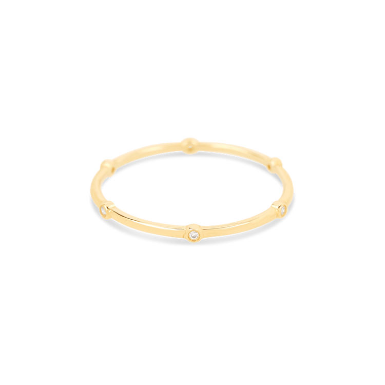 Six Bezel Diamond Band