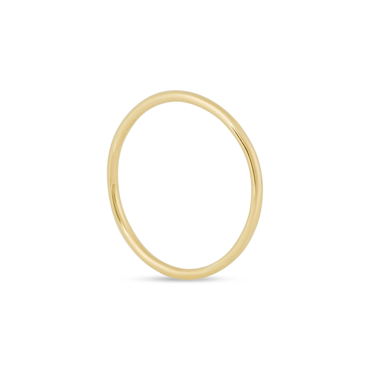 Stone and Strand 14K Yellow Gold Slim Gold Round Band Side Image