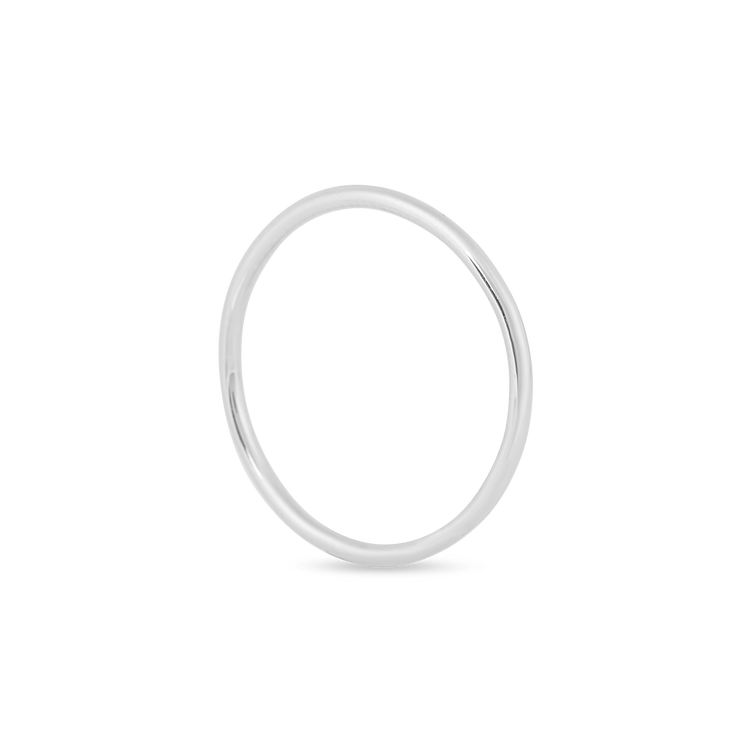 Stone and Strand 14K White Gold Slim Gold Round Band Side Image