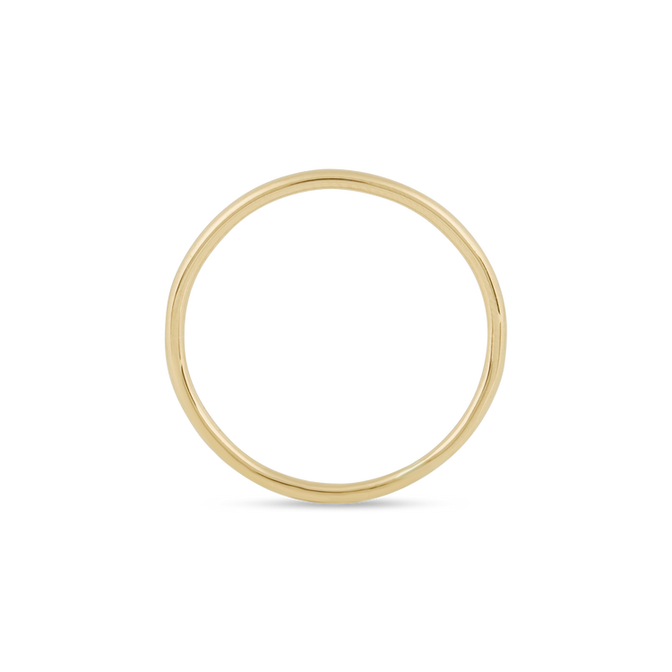 Stone and Strand 14K Yellow Gold Slim Gold Round Band Top Image