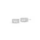 Small Bezel Baguette Diamond Stud