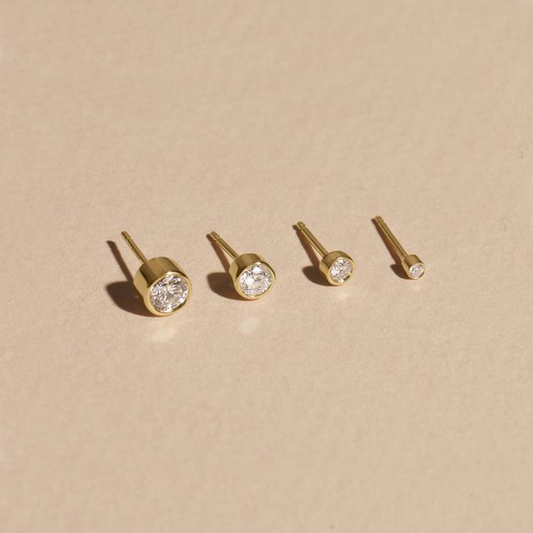 Small Bezel Diamond Stud