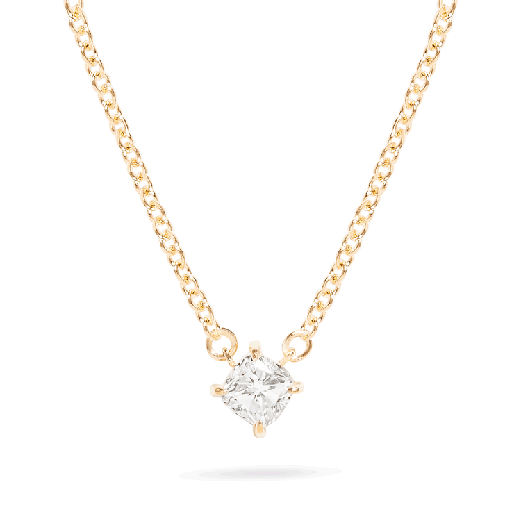 Small Cushion Cut Diamond Solitaire