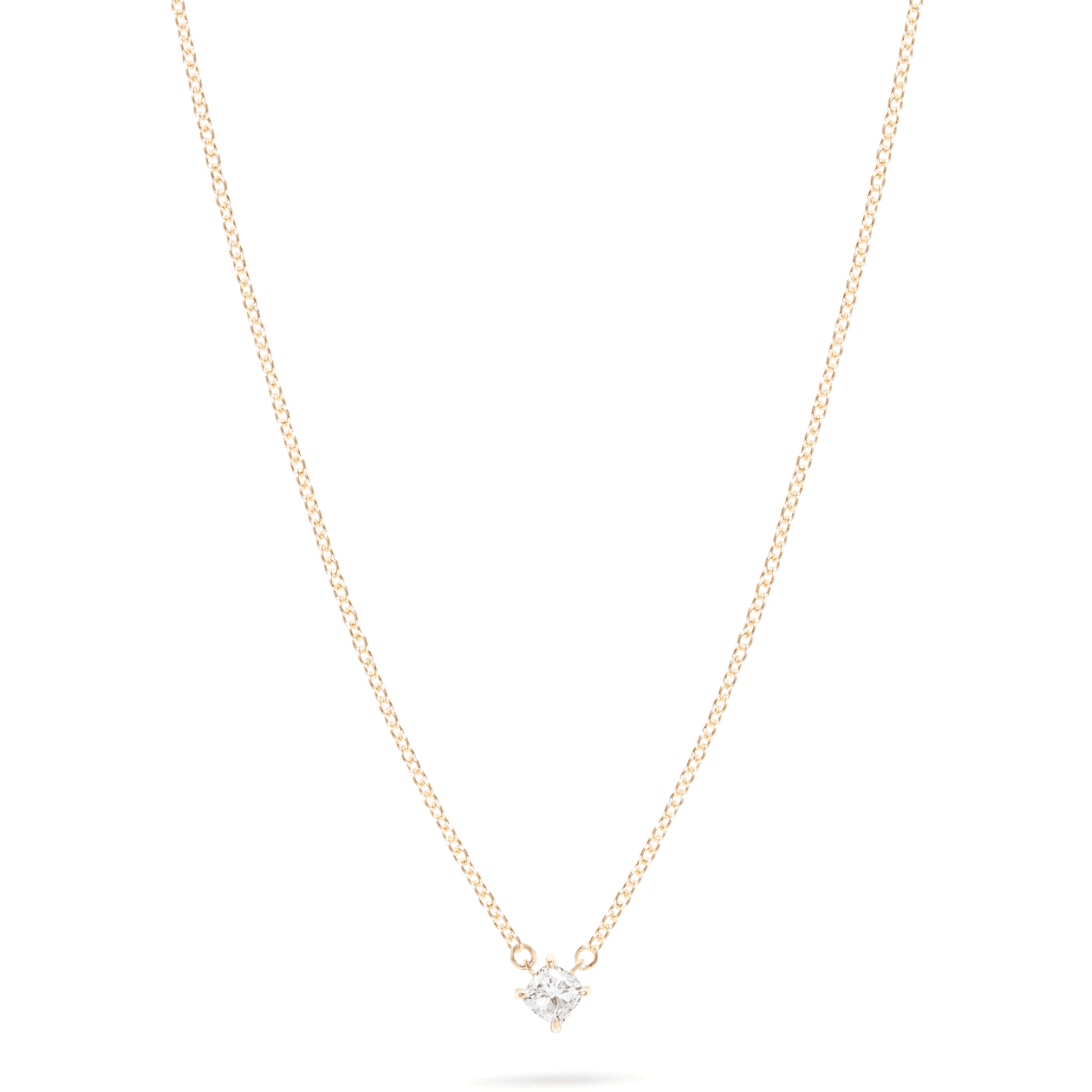 Small Solitaire Diamond Small Cushion Cut Diamond Solitaire Necklace (Limited Edition) – STONE ...