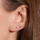 Image of 10K Yellow Gold Small Diamond Stud with Stone and Strand Earrings