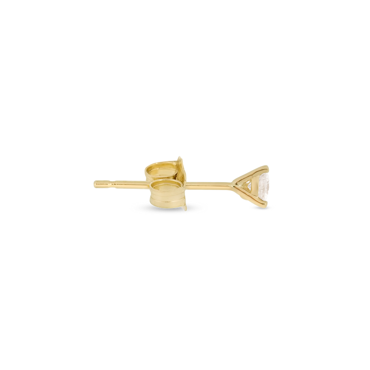 Stone and Strand 10K Yellow Gold Small Diamond Stud Side Image