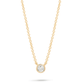 Stone and Strand 10K Yellow Gold Small Round Diamond Necklace Close Up Image