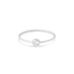 Stone and Strand 10K White Gold Small Round Diamond Ring Front Image