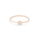 Stone and Strand 10K Rose Gold Small Round Diamond Ring Front Image