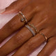 Image of 10K Yellow Gold Small Round Diamond Ring with Stone and Strand Rings