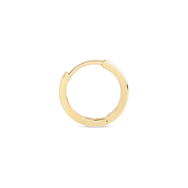 Stone and Strand 14K Yellow Gold Dainty Small Gold Huggie Clicker Earring Side Image