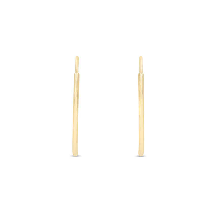 Stone and Strand 10K Yellow Gold Small Round Endless Hoop Earrings Front Image