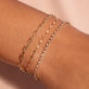 Image of 10K Yellow Gold Sparkle Chain Bracelet with Stone and Strand Bracelets