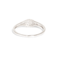 Stone and Strand 10K White Gold Fine Sparkle Mini Signet Diamond Ring Rear Image
