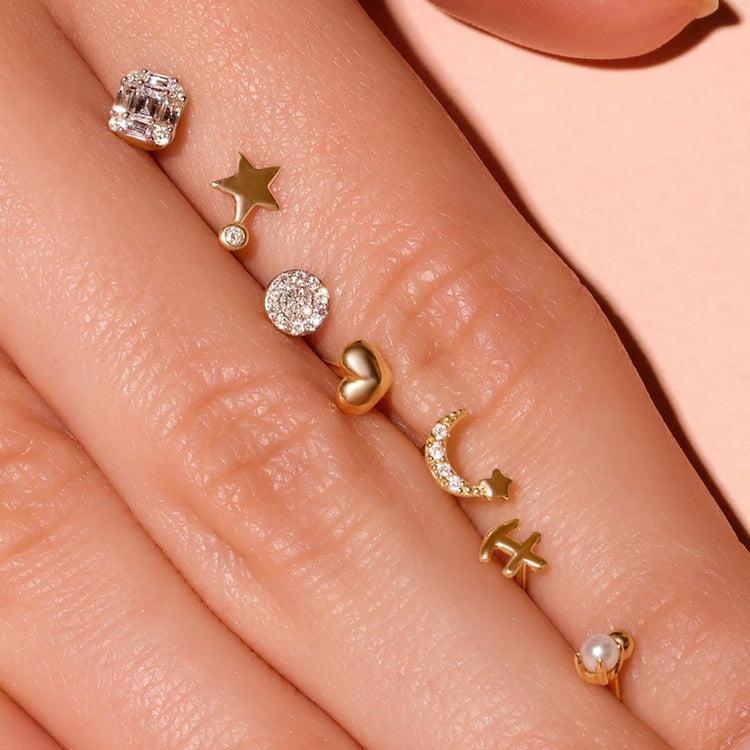 Teeny Diamond Fallen Star Studs