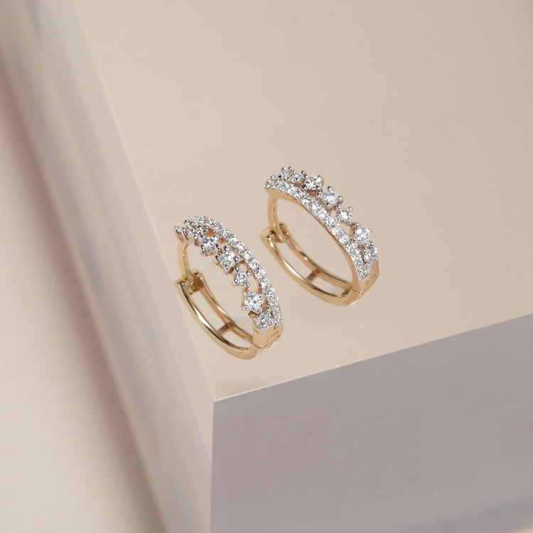 Sparks Fly Diamond Huggies